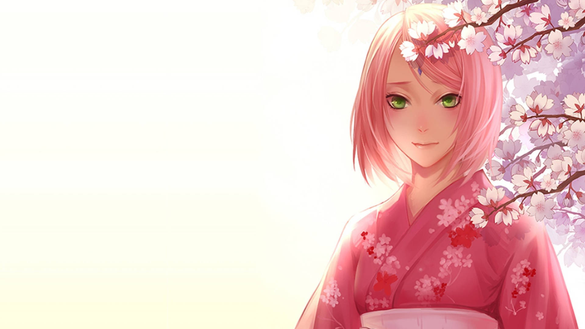 Sakura Haruno In Kimono Dress Wallpaper