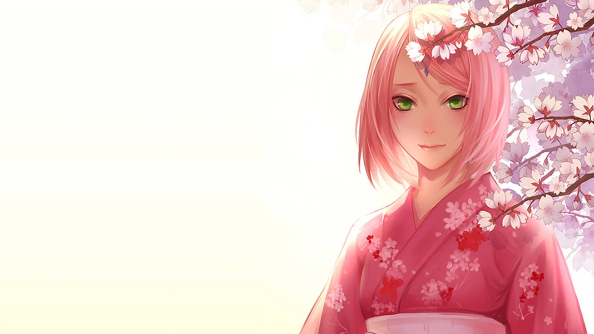 Sakura Haruno In Kimono Jurk Achtergrond