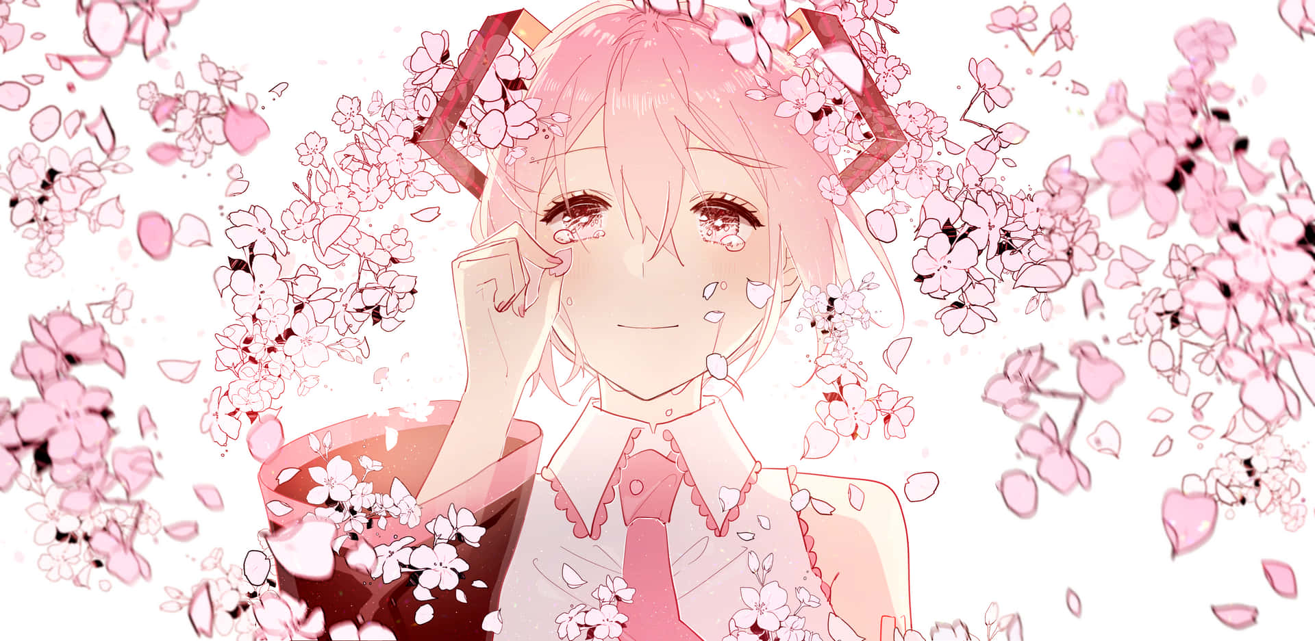 Sakura Miku - Idolen af Kirsebærtræer Wallpaper