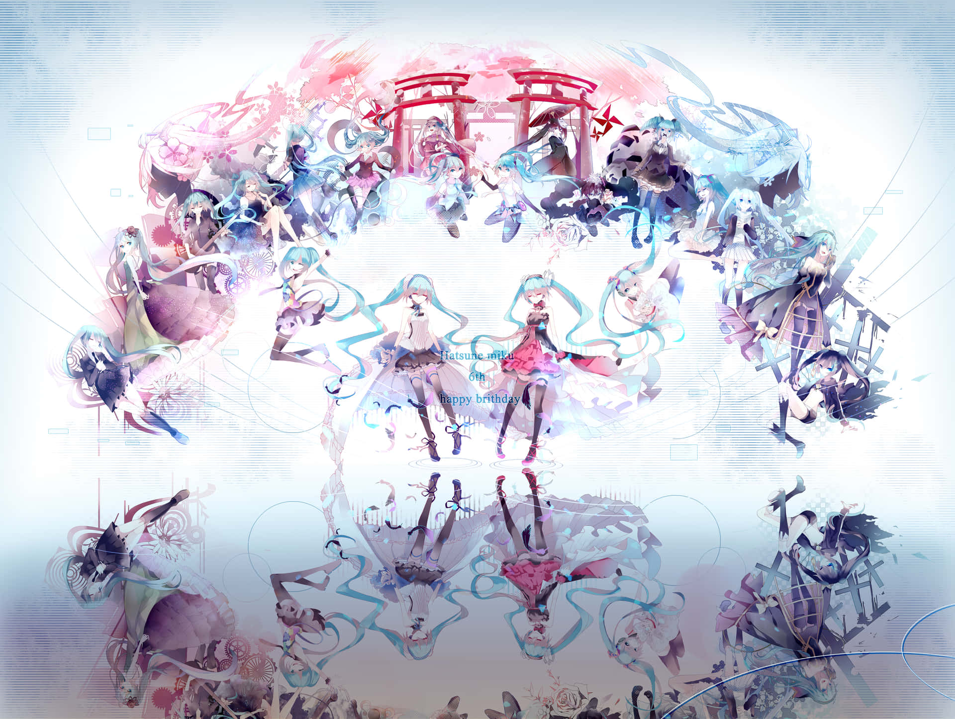 “Sakura Miku – a beautiful, anime-inspired video game character” Wallpaper