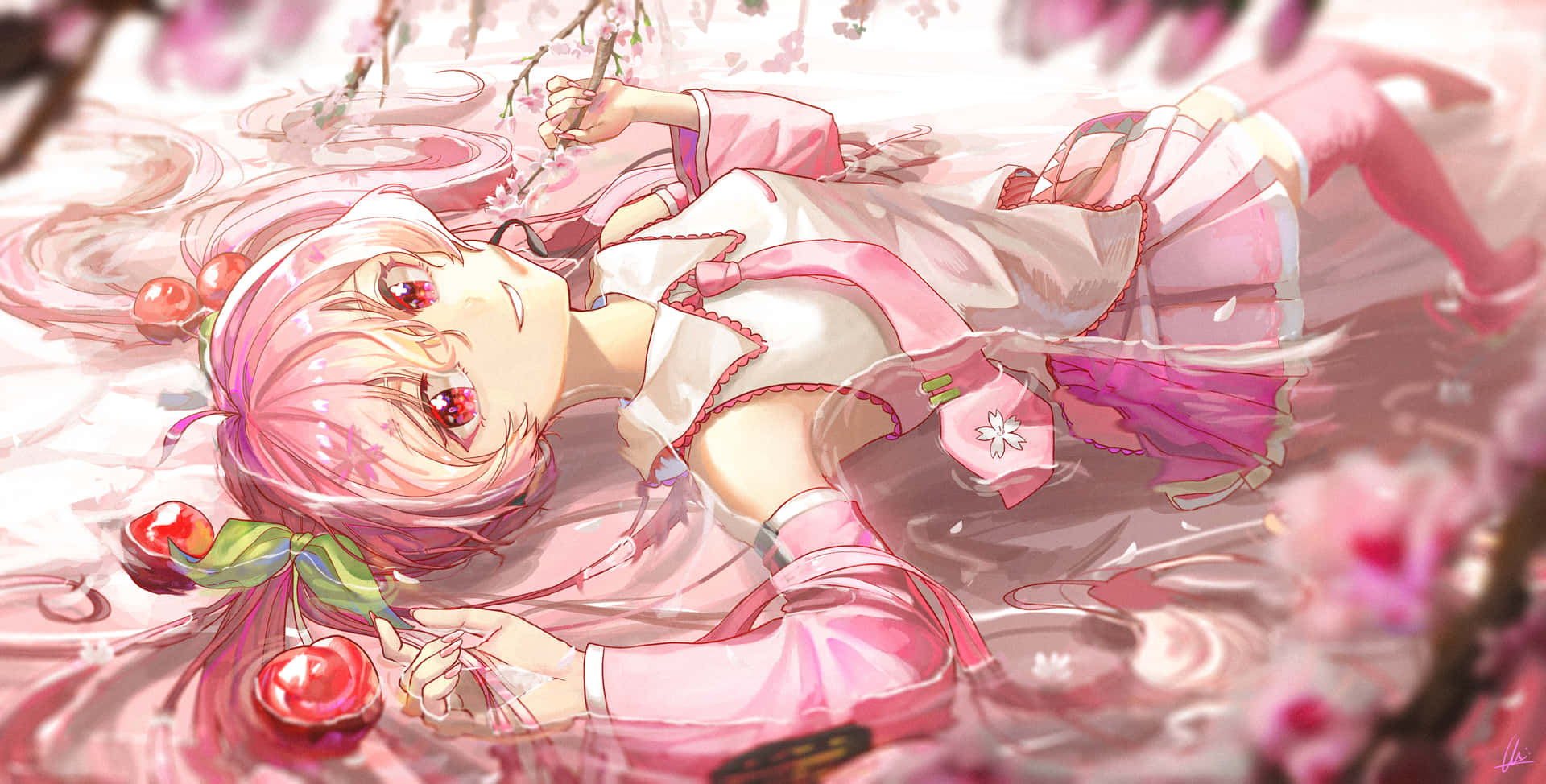 The Enchanting Sakura Miku Wallpaper