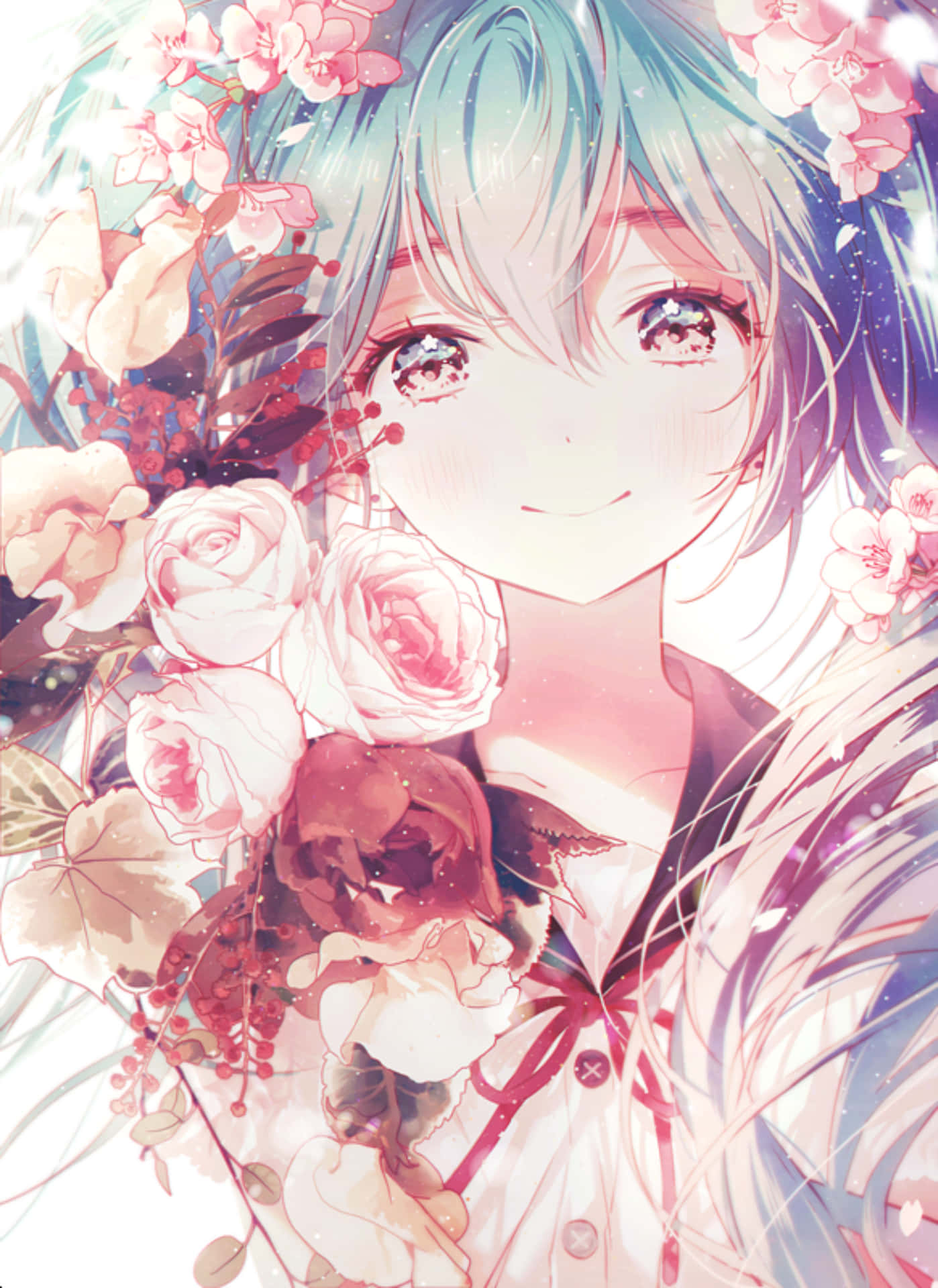 'The Beauty of Sakura Miku - Enchanting the Spring Breeze' Wallpaper