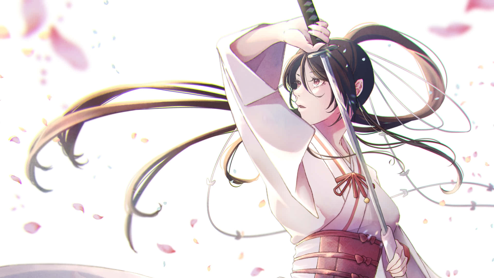 Sakura_ Samurai_ Girl_ Anime_ Artwork Wallpaper