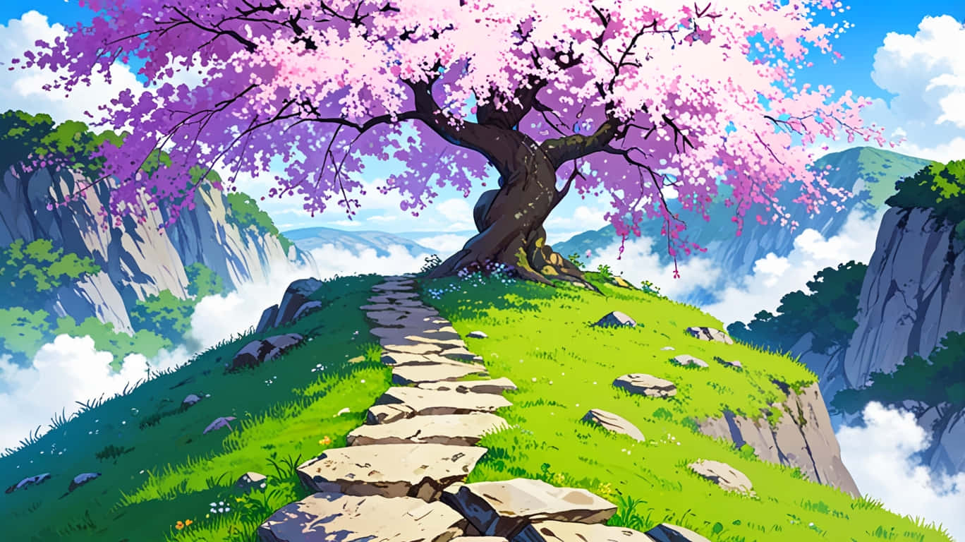 Sakura Spirit Peak Wallpaper