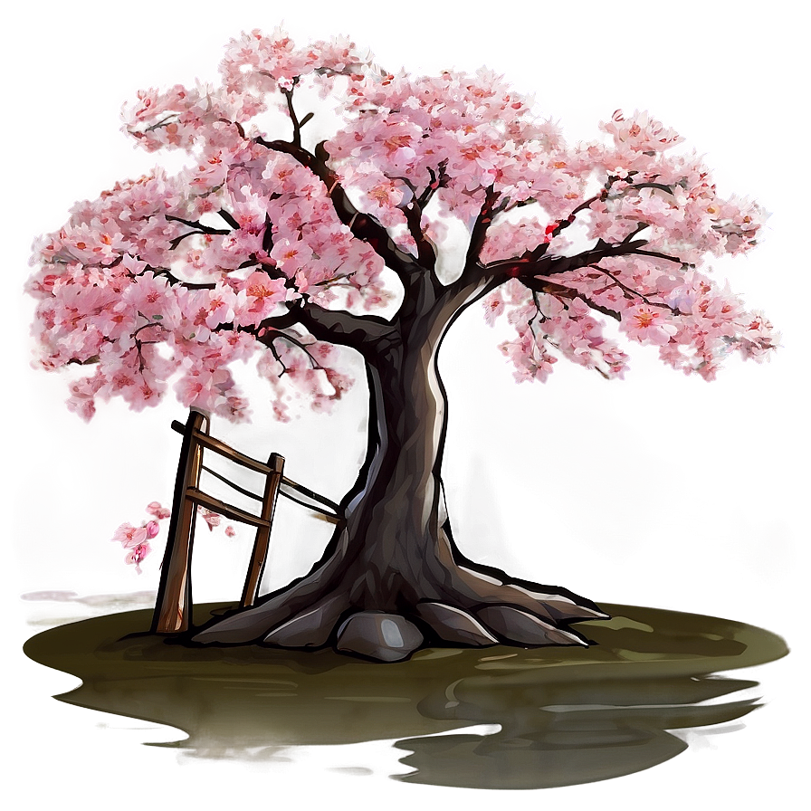 Sakura Tree By The River Png 94 PNG