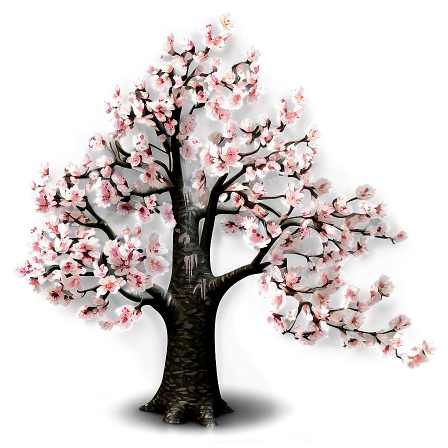 Sakura Tree With Falling Leaves Png Dav4 PNG