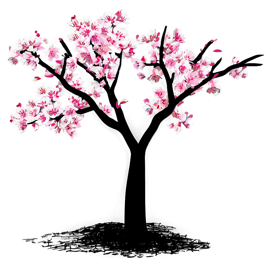 Sakura Tree With Festival Background Png 30 PNG