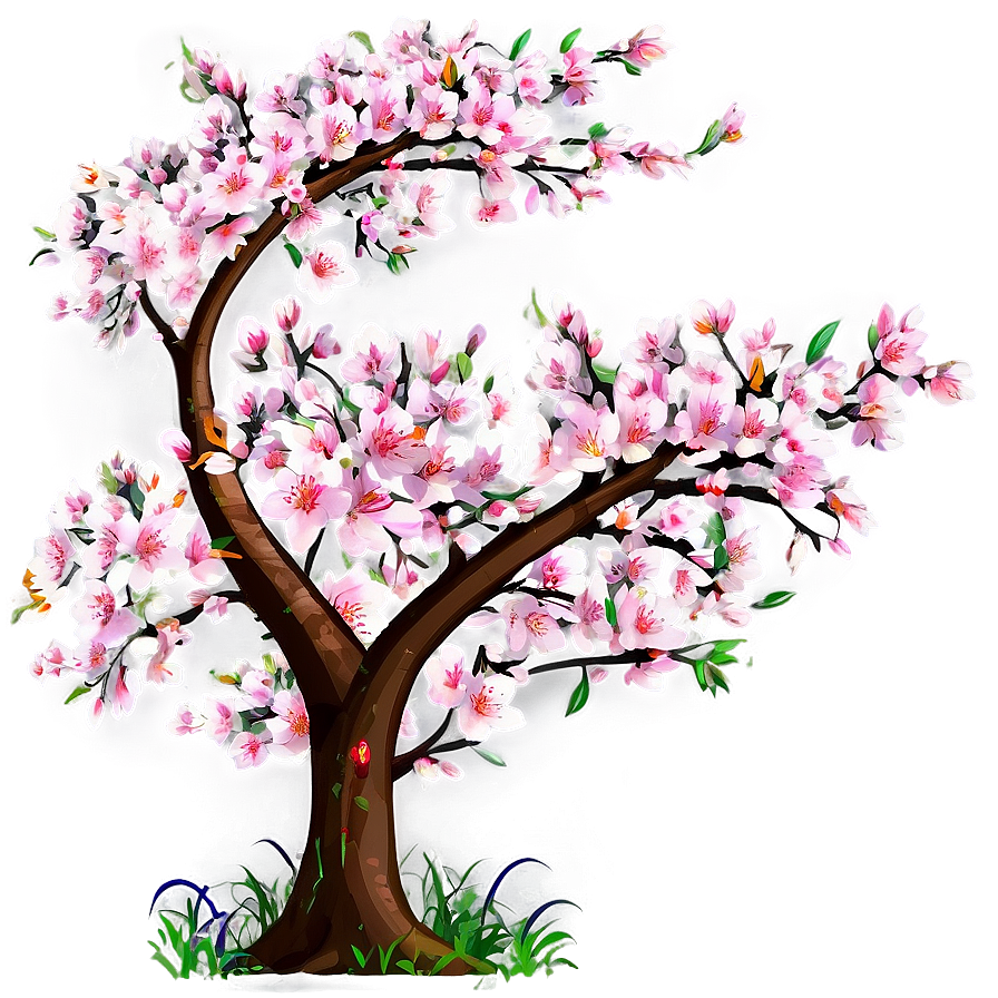 Sakura Tree With Festival Background Png Gps63 PNG