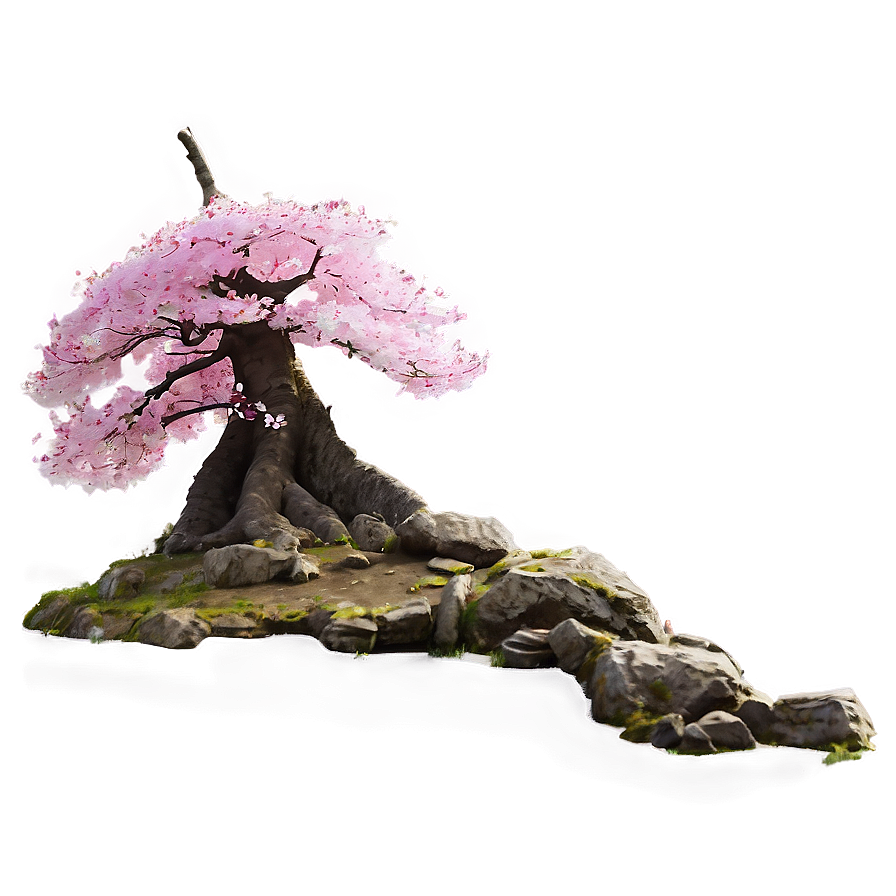 Sakura Tree With Historic Castle Png 06122024 PNG