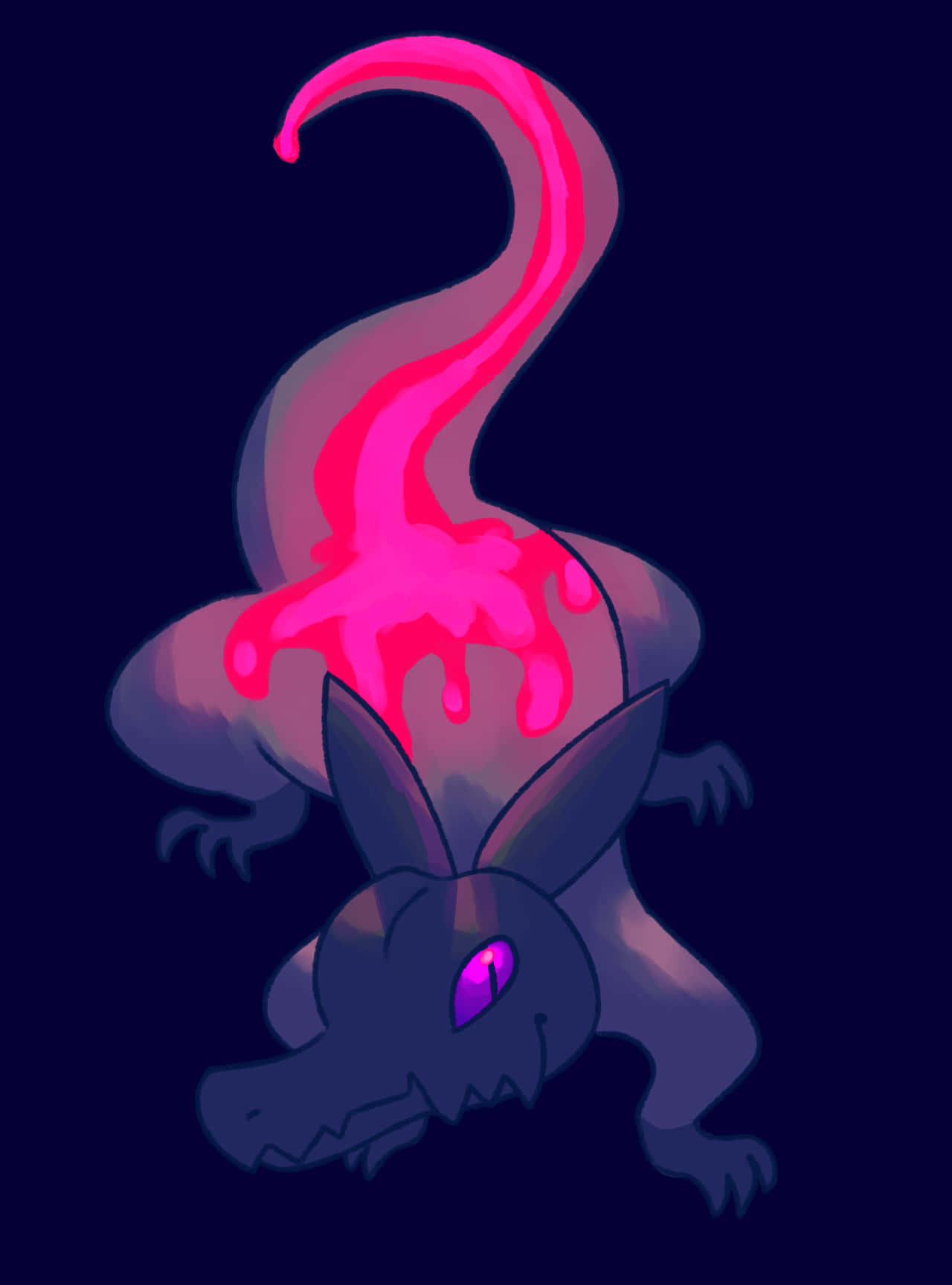 Salandit With Glowing Pink Tail Wallpaper