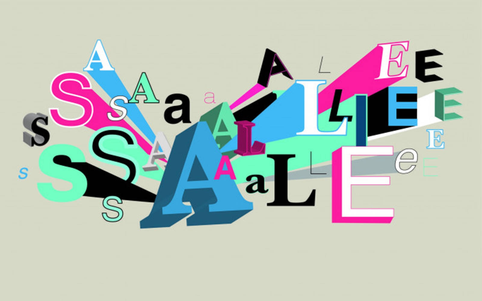 Sales Colorful Stylized Text Wallpaper