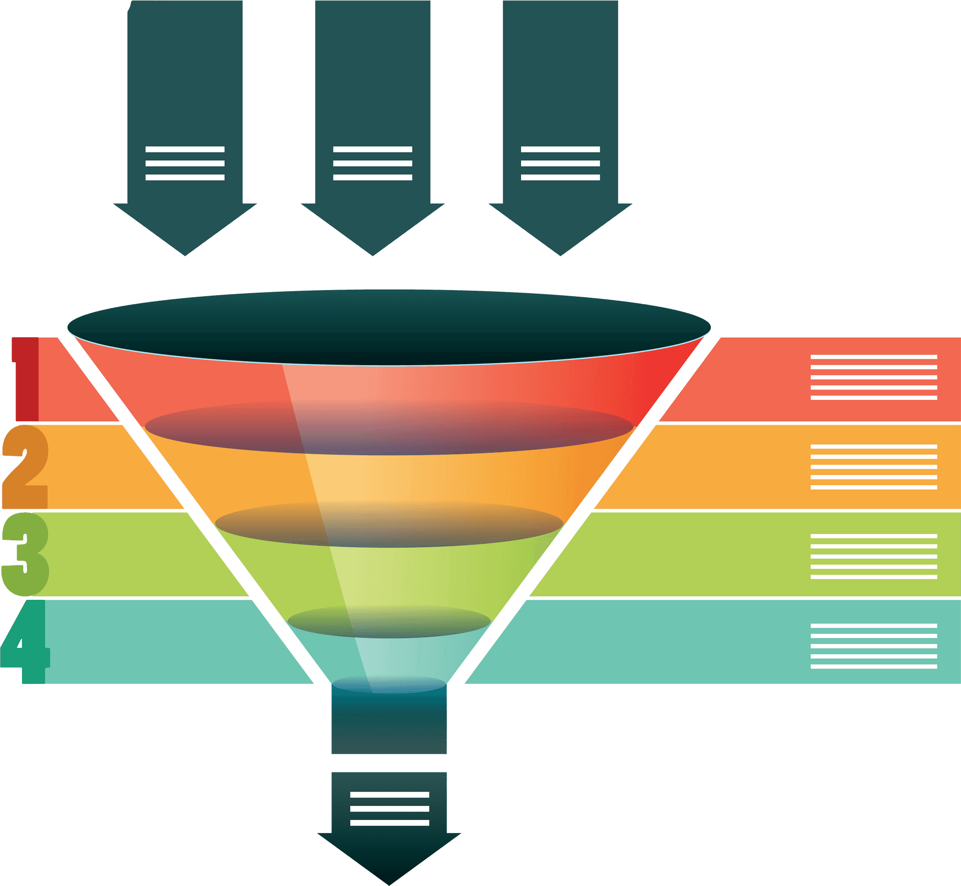 Sales Funnel Infographic Concept PNG