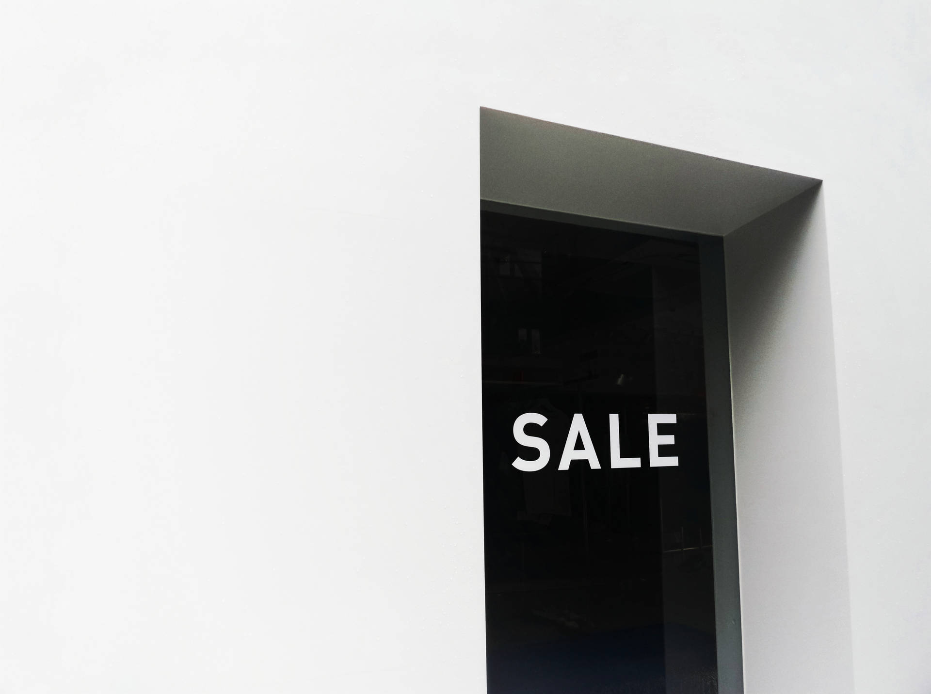 Sales Minimalist Sale Window Text Wallpaper