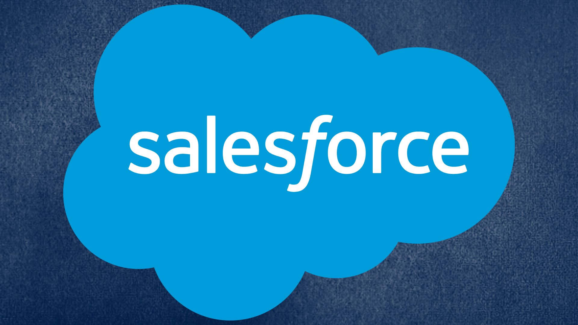 Salesforce Logo On A Blue Background Wallpaper