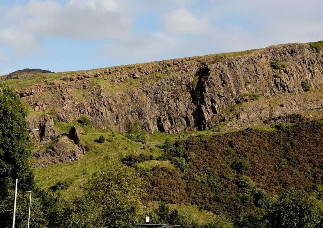 Salisbury Crags Edinburgh Landscape Wallpaper