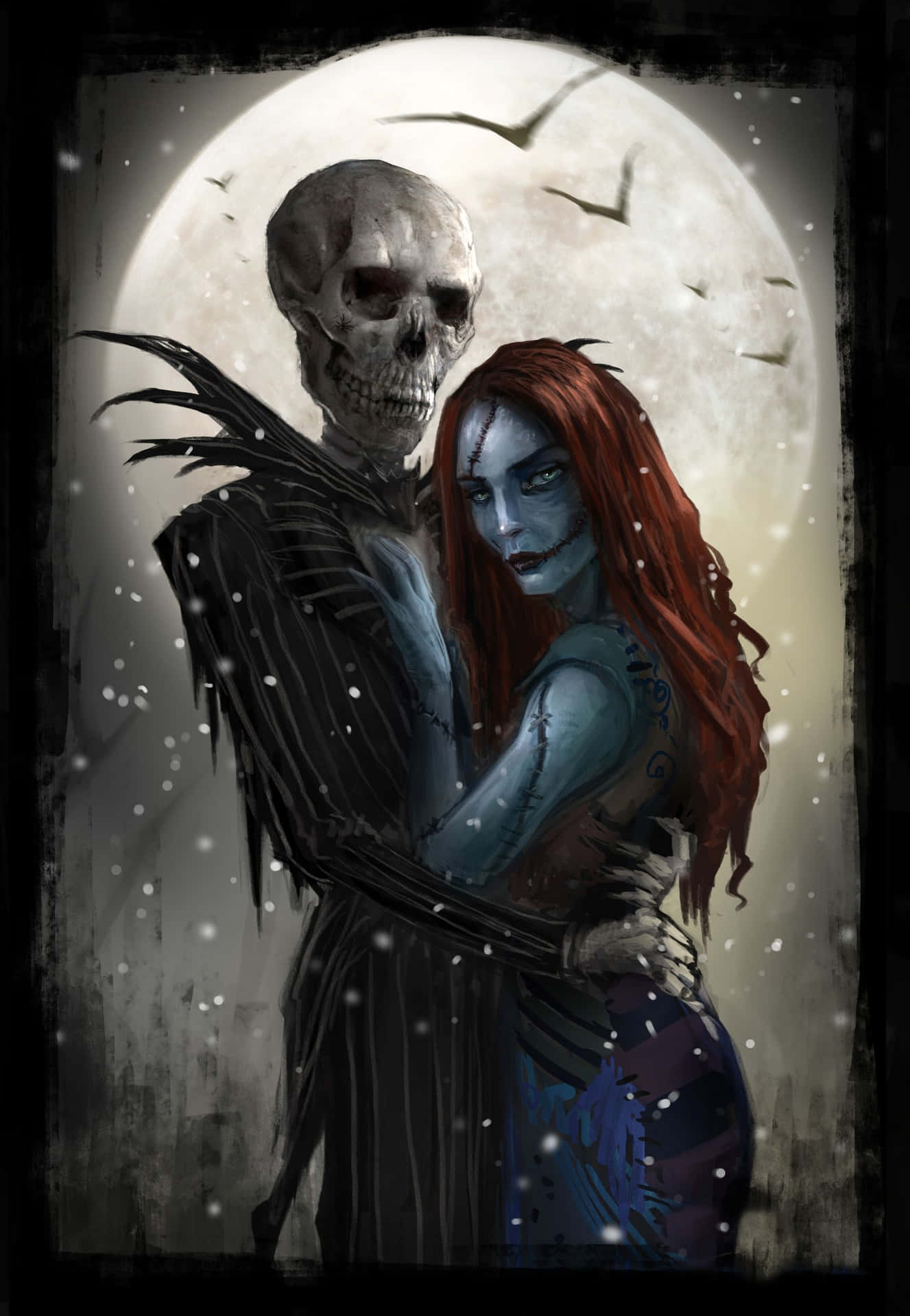 3D Sally And Jack Nightmare Before Christmas Wallpaper