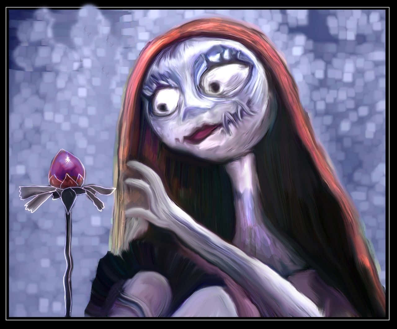 Cute and curious Sally from The Nightmare Before Christmas Wallpaper