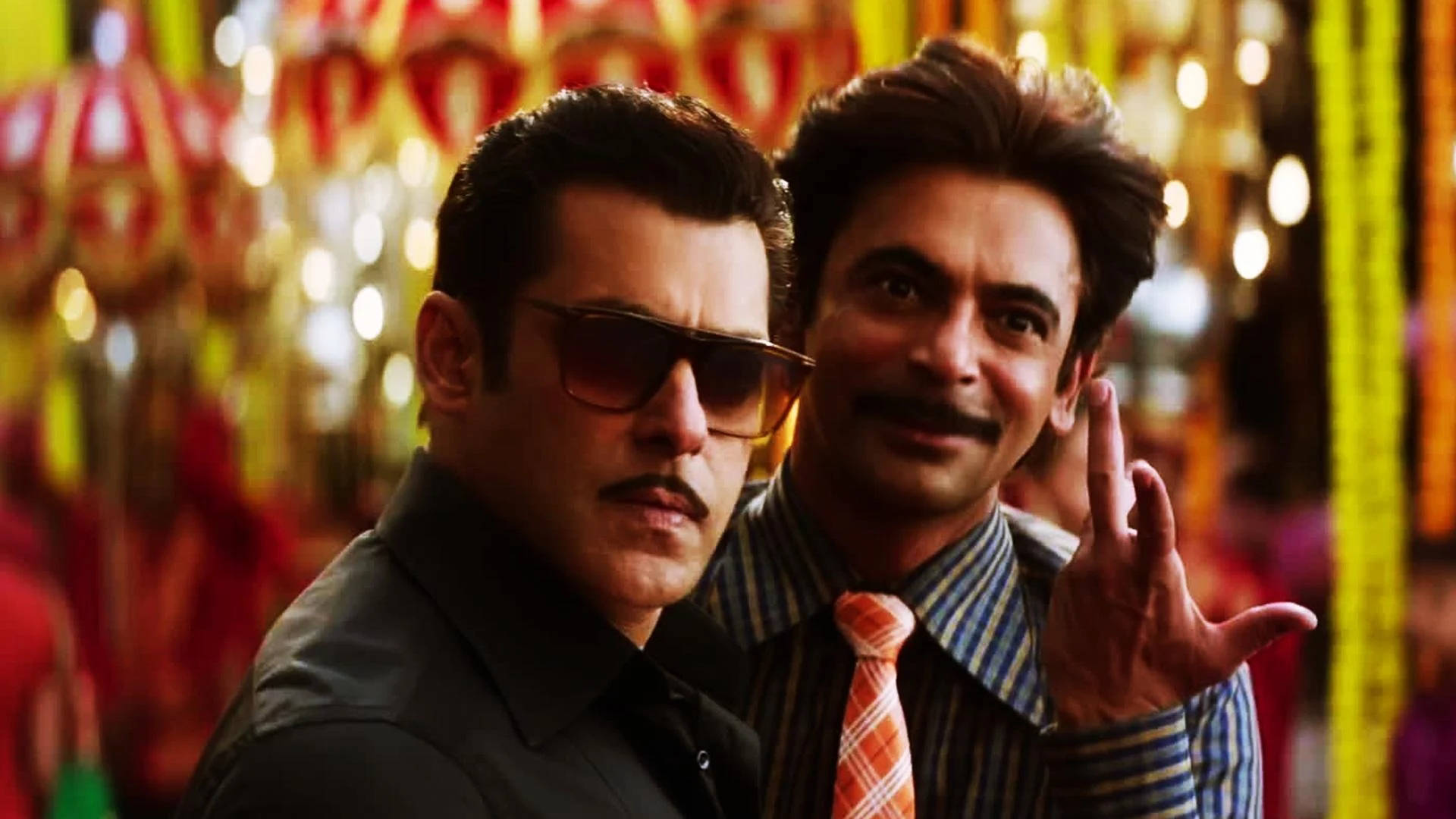 Salman Khan og Sunil Grover fra Bharat film på tapet. Wallpaper