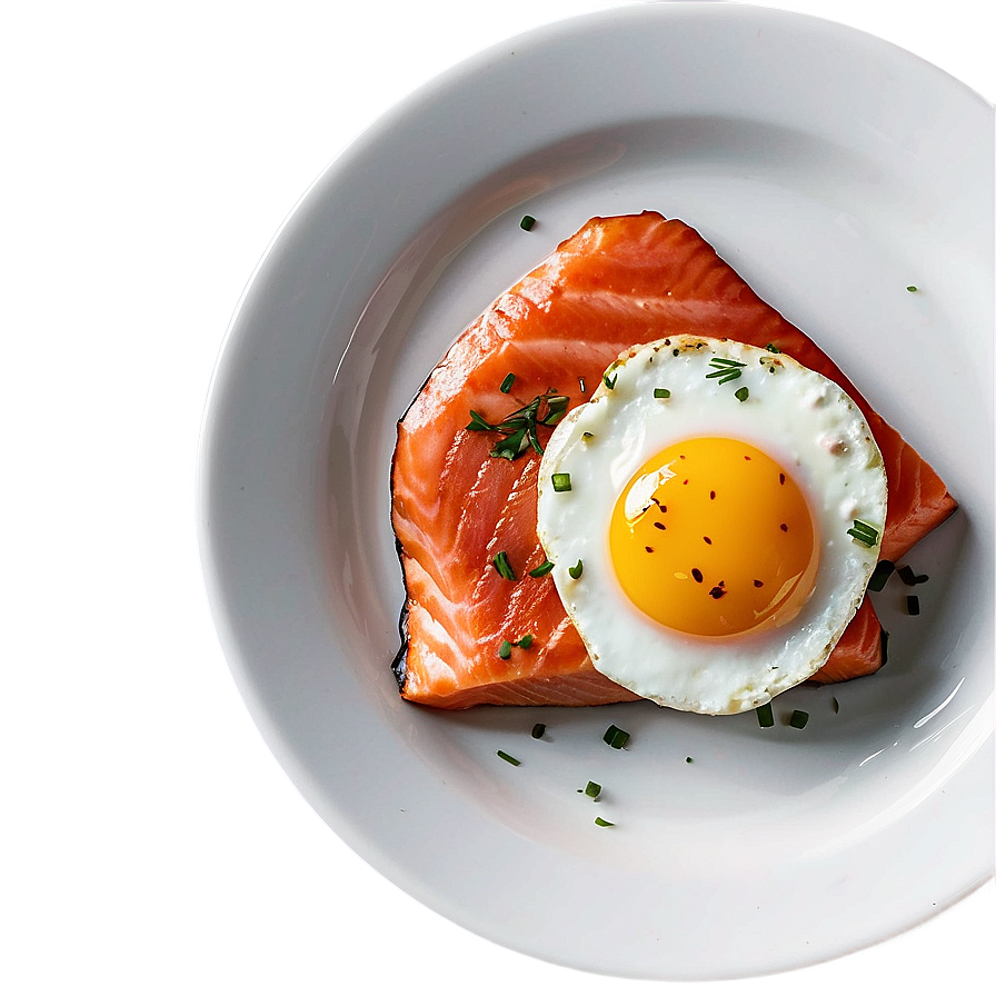 Download Salmon And Egg Breakfast Png Lrm | Wallpapers.com