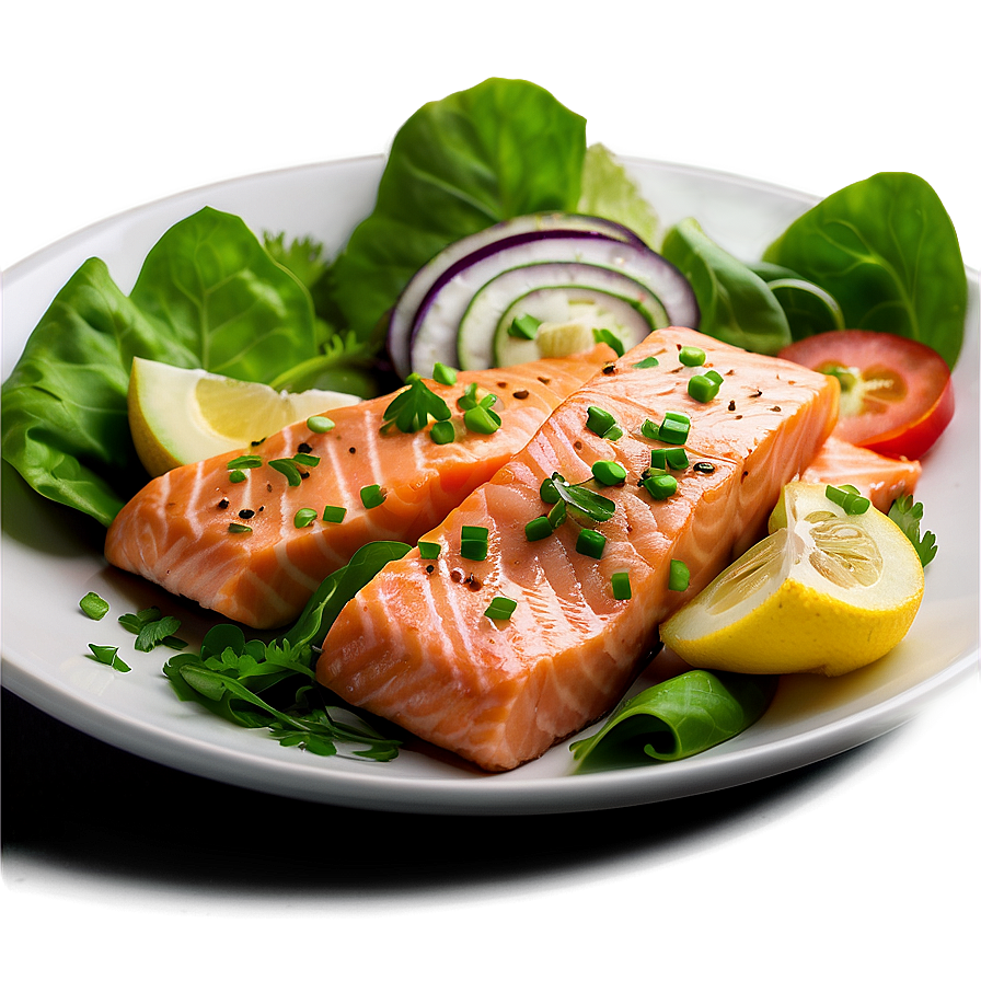 Salmon Salad Plate Png Apa PNG