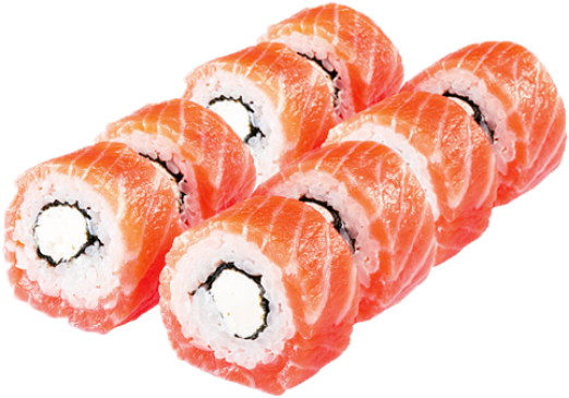 Salmon Sushi Rolls Transparent Background PNG