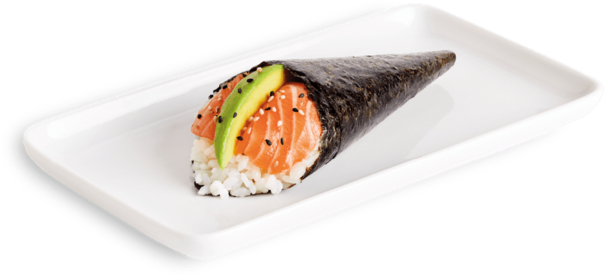 Salmon Temaki Sushi Cone PNG