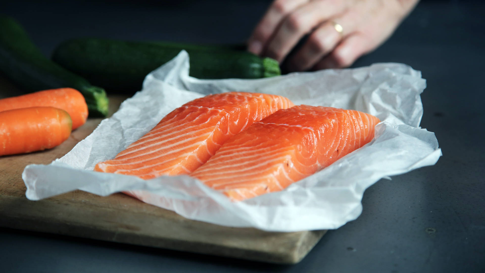 Salmon With Paper Wrap Wallpaper