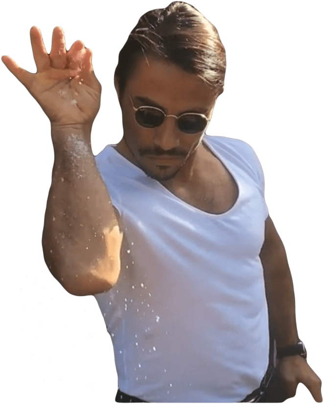 Salt Bae Meme Man Sprinkling Salt PNG