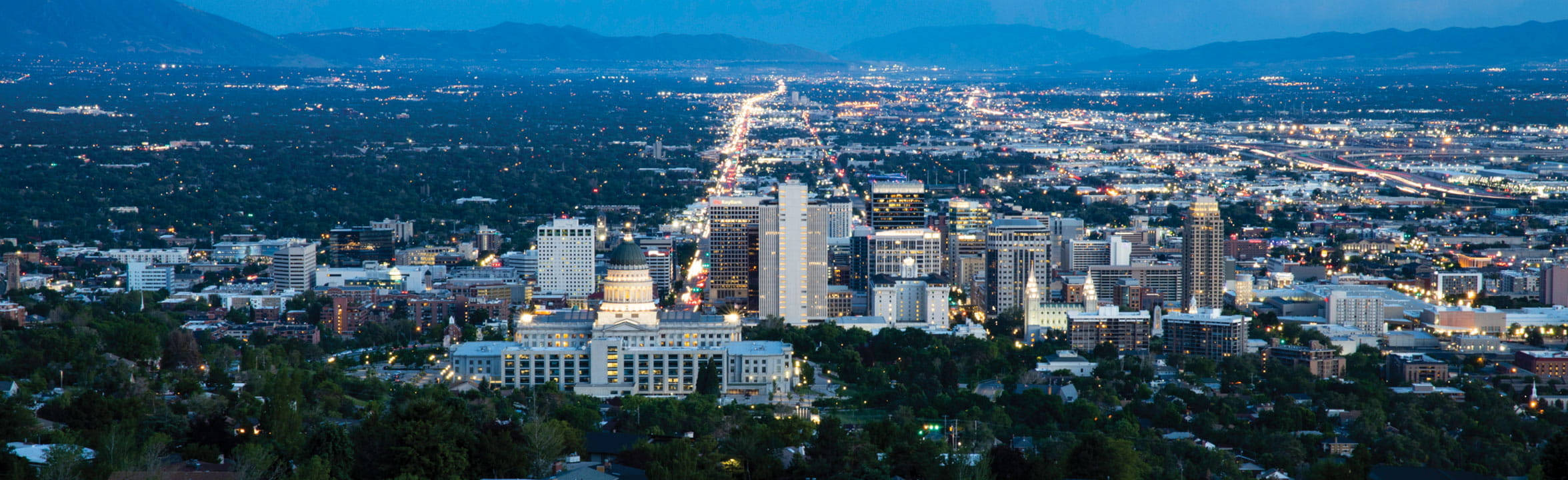 Panoramablickauf Salt Lake City Wallpaper