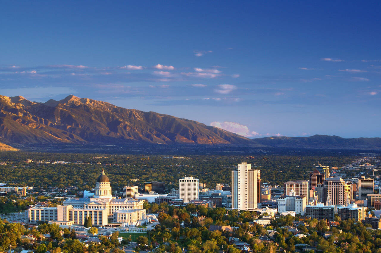 Vistapanoramica Di Salt Lake City. Sfondo