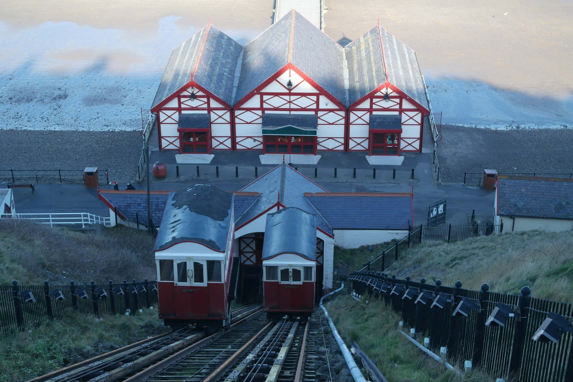 Download Saltburn By The Sea Cliff Lift Wallpaper | Wallpapers.com