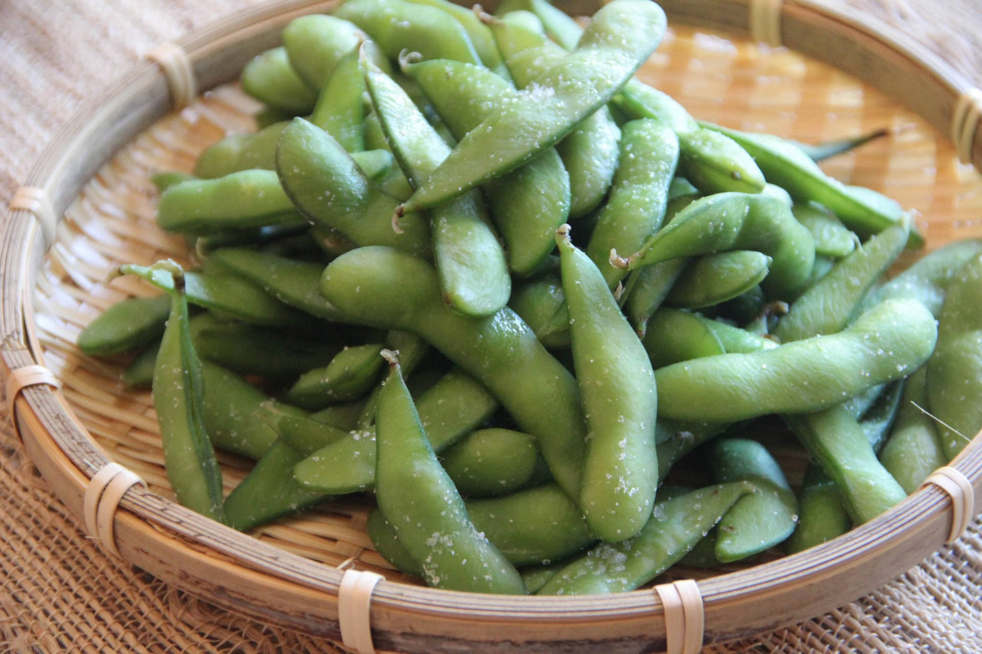 Healthy, Delicious Salted Edamame Beans Wallpaper