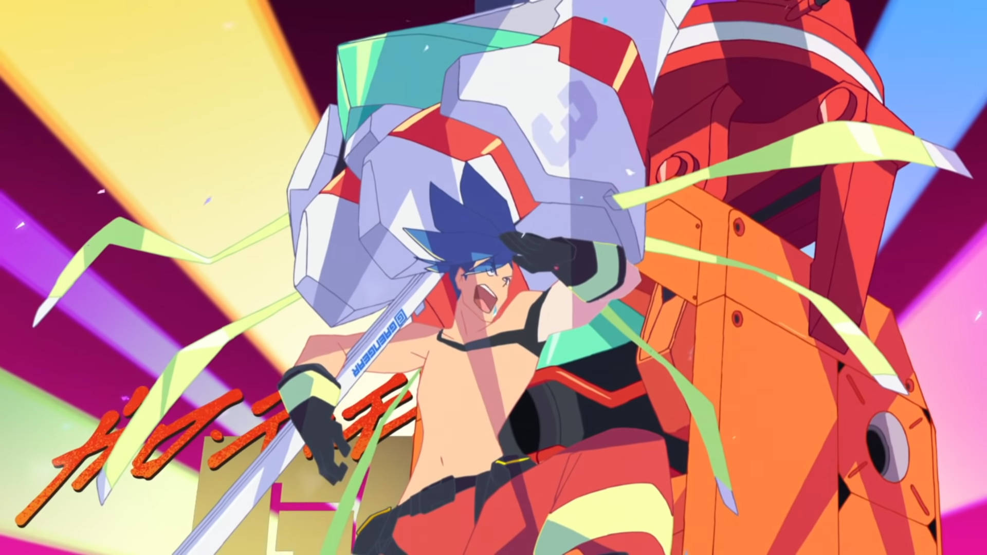 Saluting Galo Thymos Promare Background
