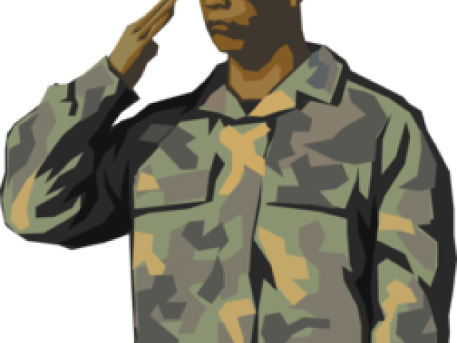 Saluting Soldier Illustration PNG