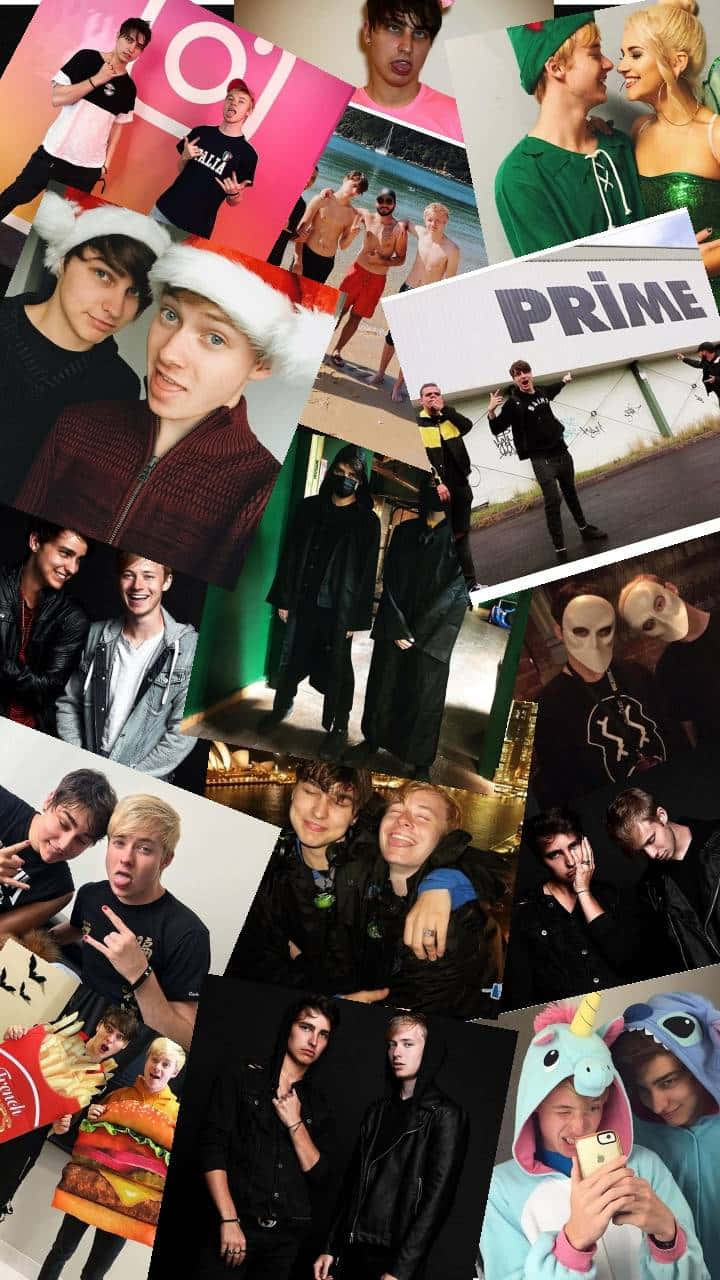 Sam And Colby Printed Pictures Wallpaper