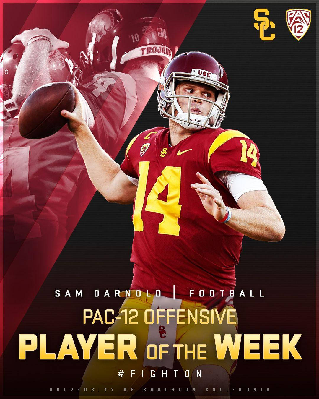 Sam Darnold Player Of The Week Poster Wallpaper