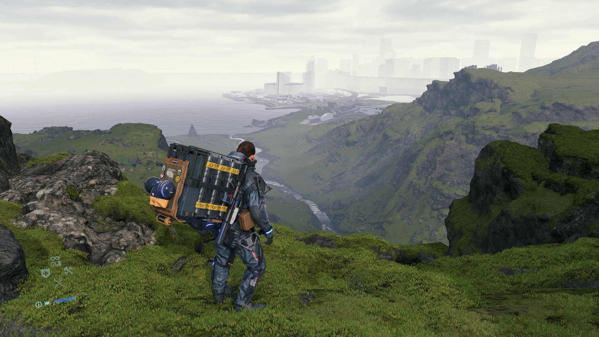 Sam Overlooking From Mountain Death Stranding 4k