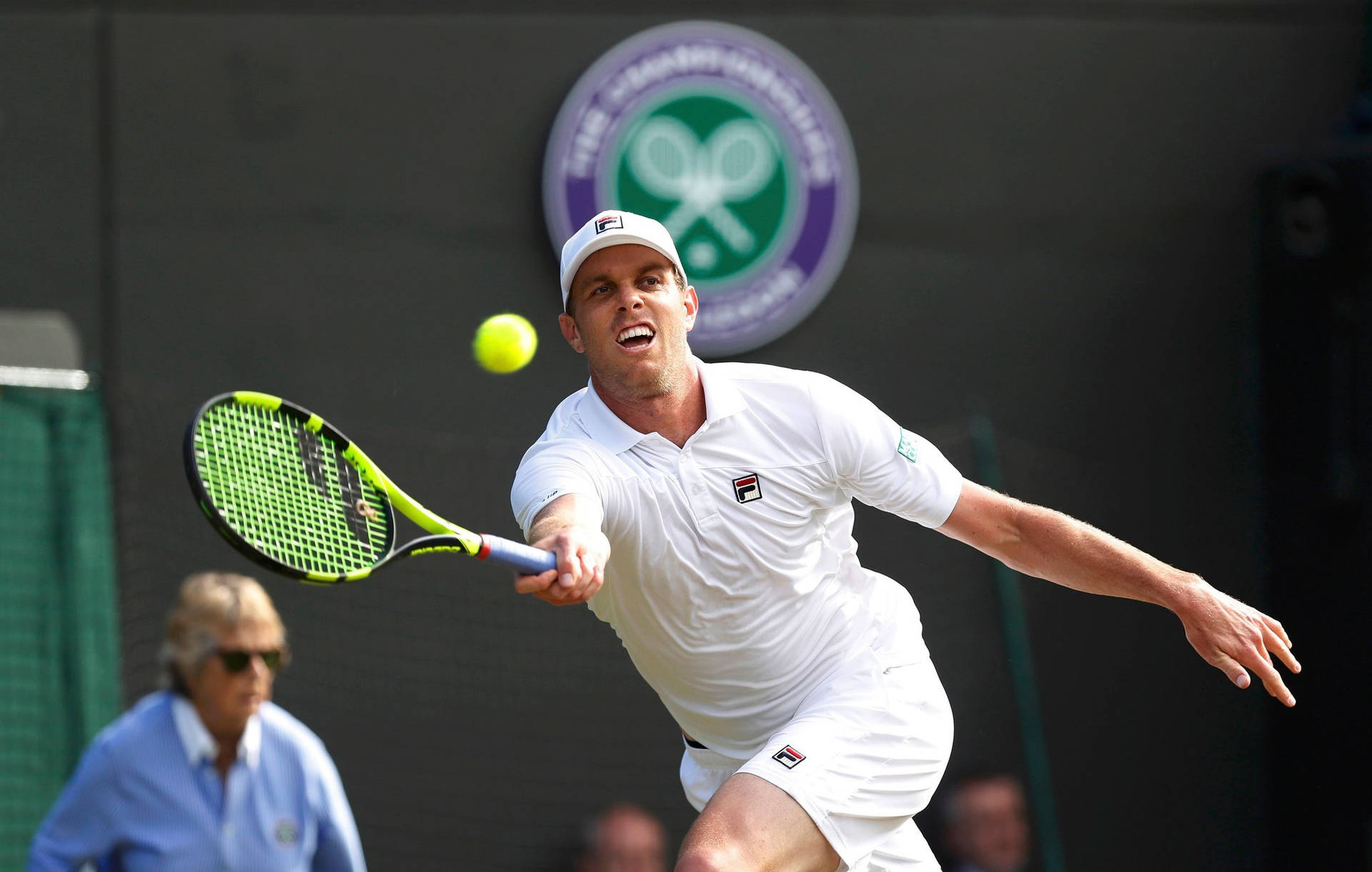 Sam Querrey spiller på Wimbledon Wallpaper