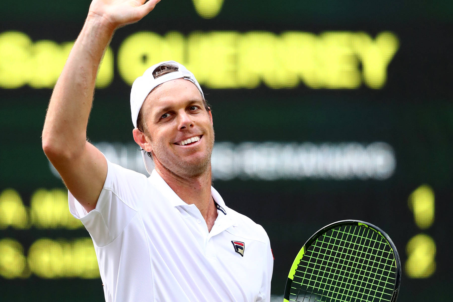 "Sam Querrey Waving to the Crowd on the Tennis Court" Wallpaper