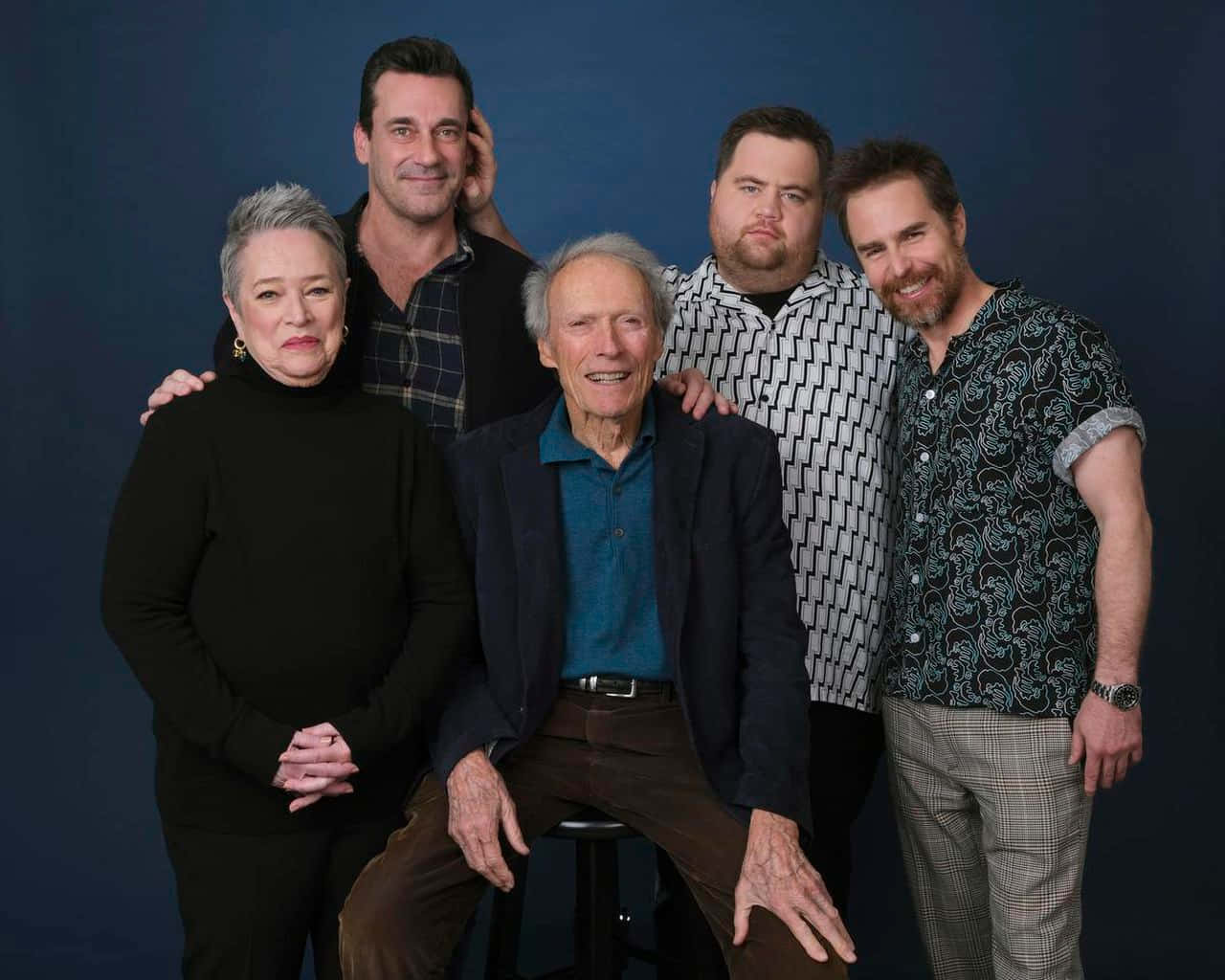 Sam Rockwell Clint Eastwood Group Photography Wallpaper