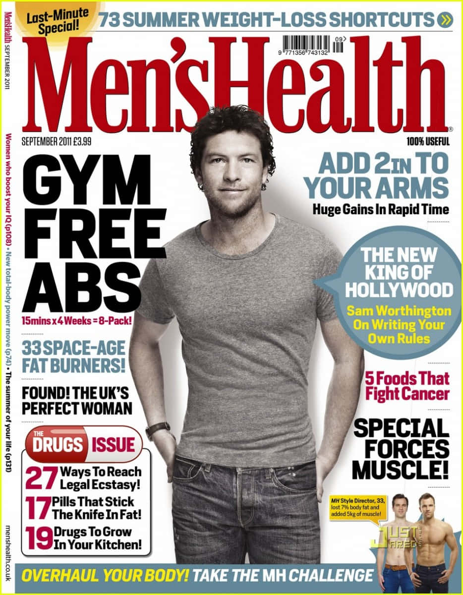 Sam Worthington Magazine Cover Men's Health Wallpaper