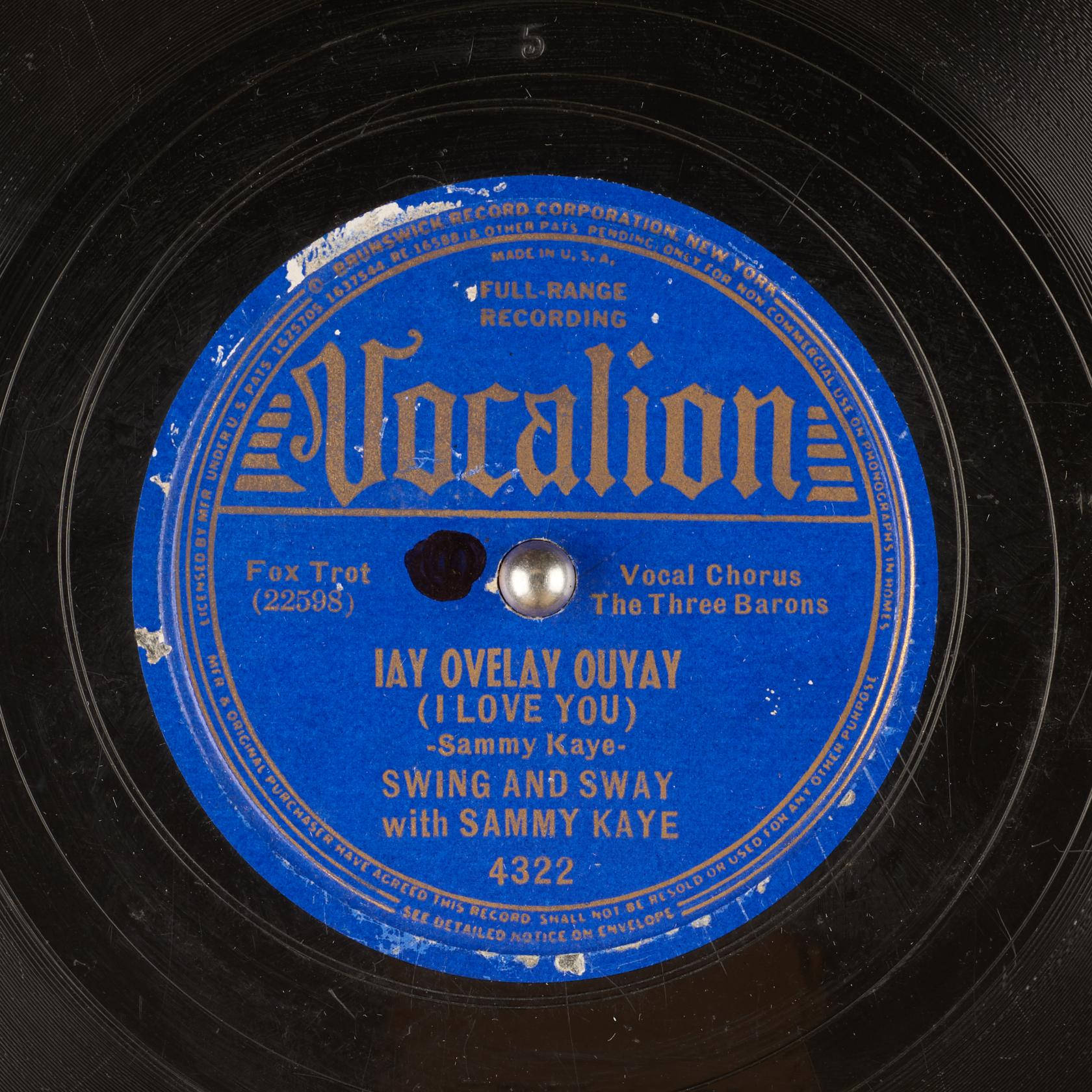 Sammy Kaye Iay Overlay Ouyay (i Love You) Vinyl Record Wallpaper