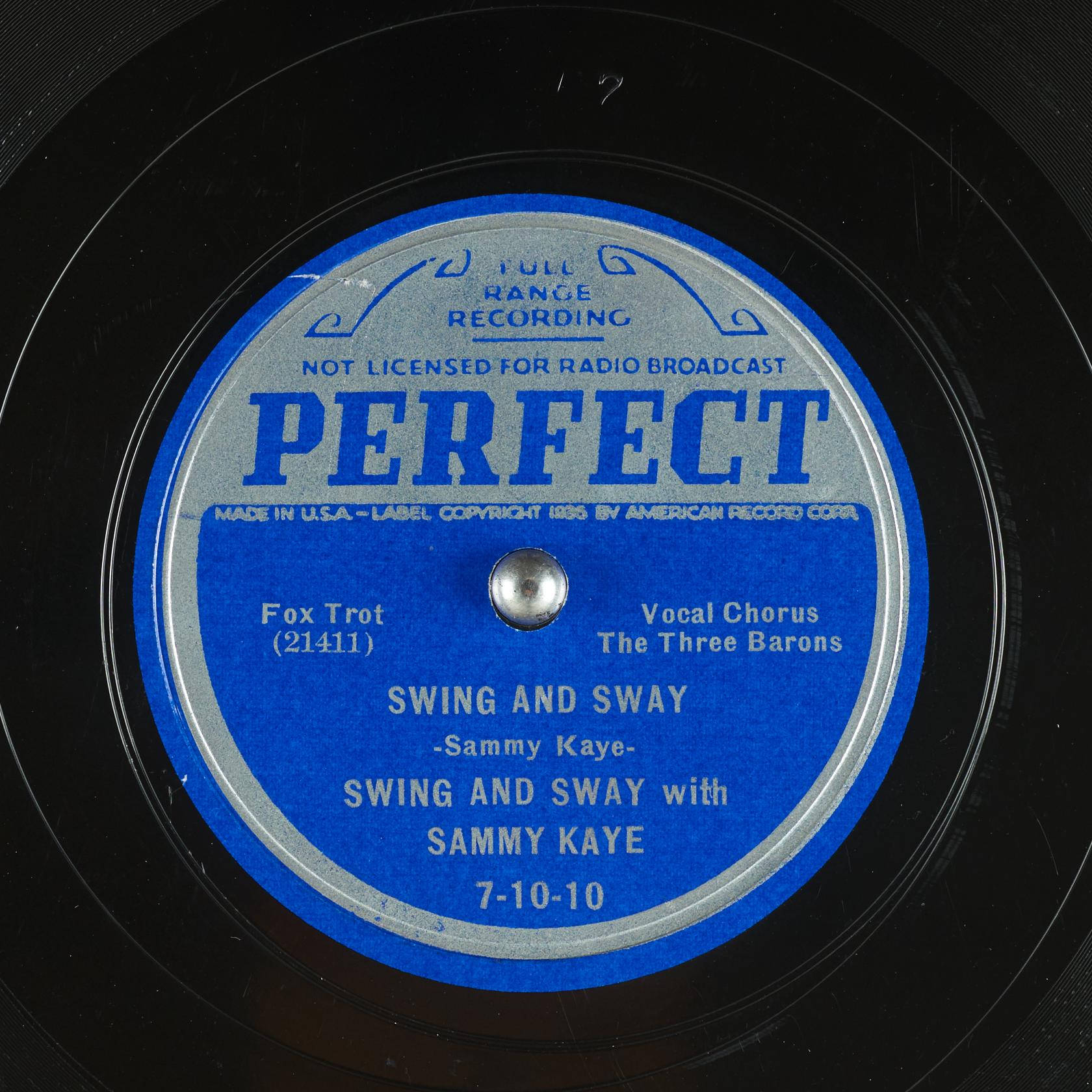 Sammy Kaye Swing og Swing Vinyl Record Tapet Wallpaper