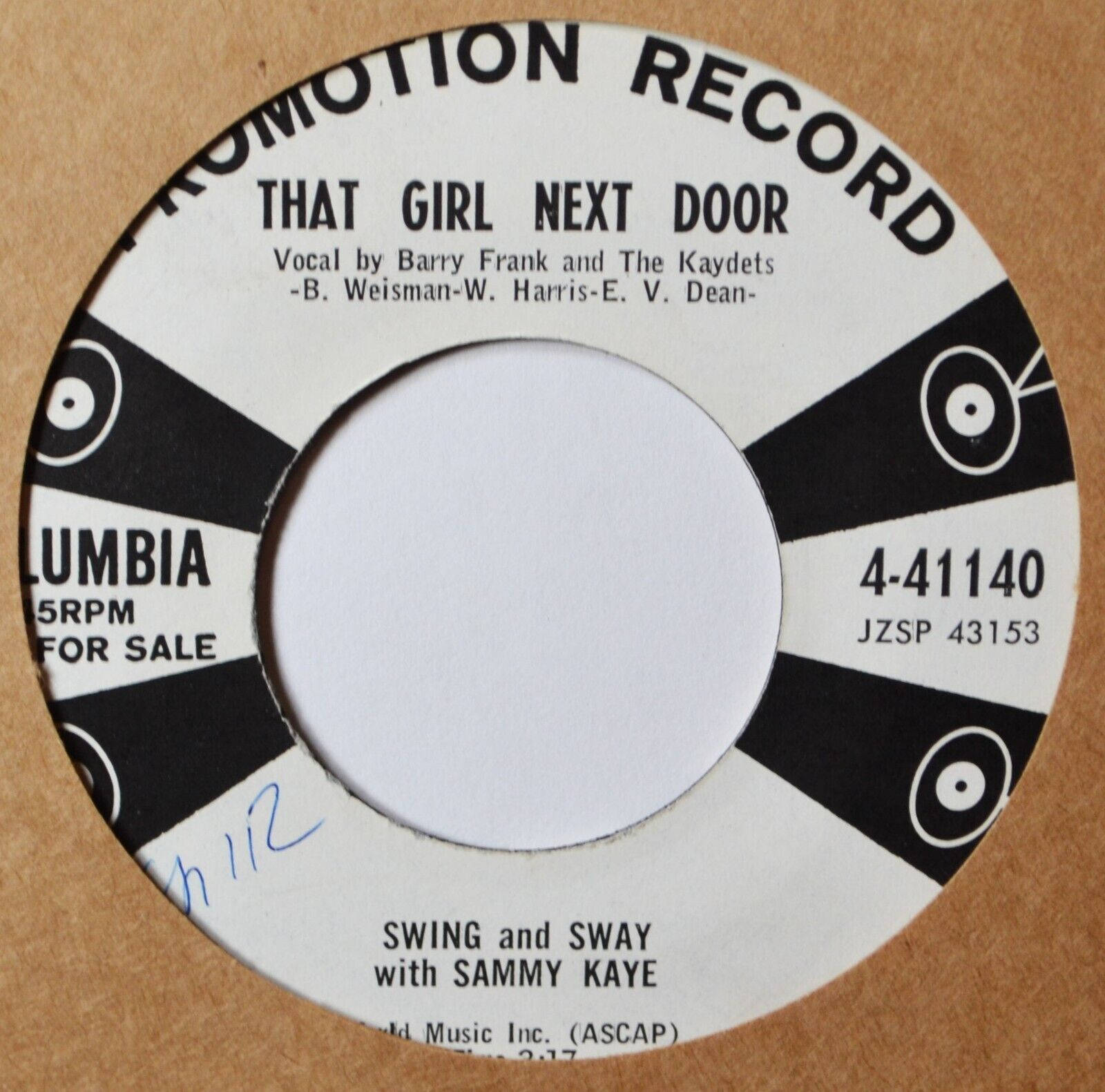 Sammy Kaye That Girl Next Door Vinyl Record Wallpaper