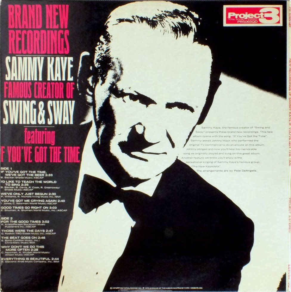 Sammy Kaye With Swing And Sway Back Cover Album Art Wallpaper