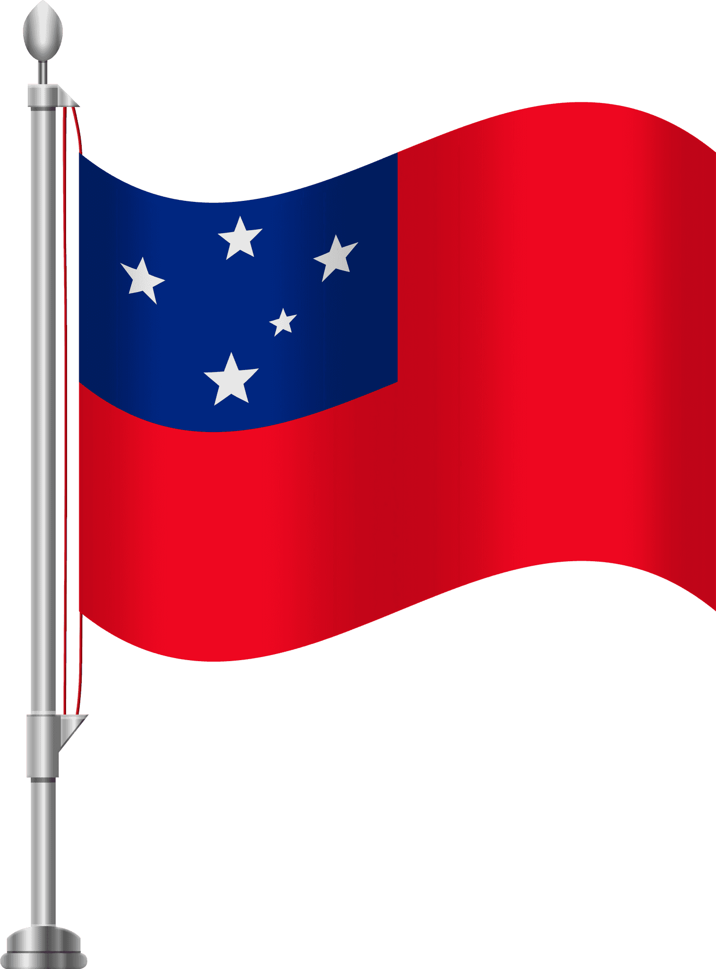 Samoa Flag Waving PNG
