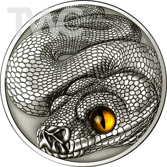 Samoa Serpent Silver Coin Design PNG