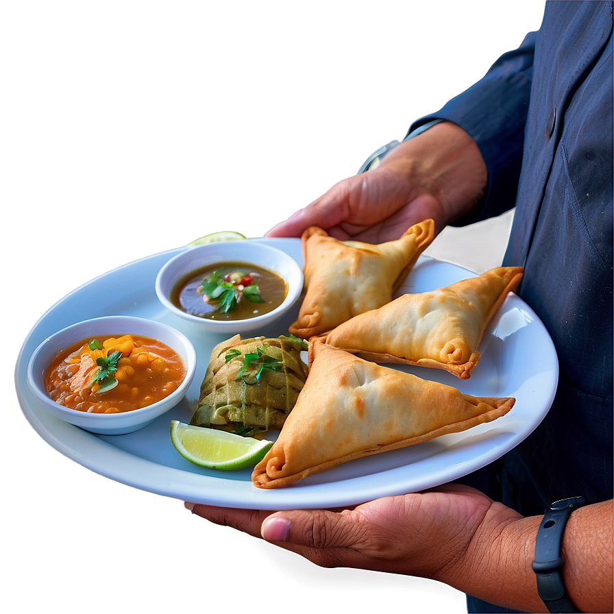 Download Samosa Platter Presentation Png 06252024 | Wallpapers.com