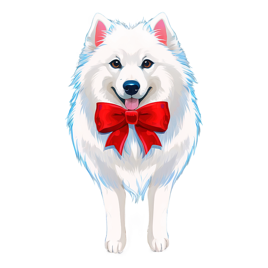 Download Samoyed With Festive Bow Png 47 