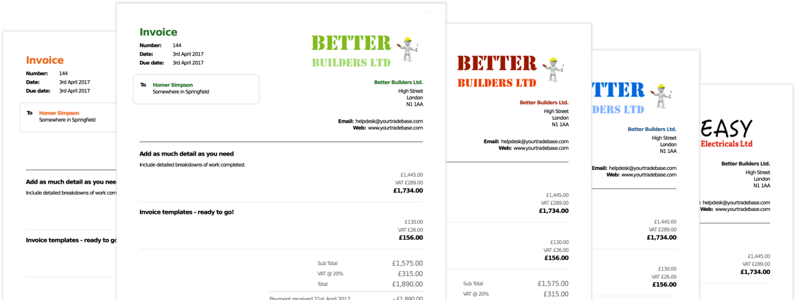 Sample Invoices Comparison PNG